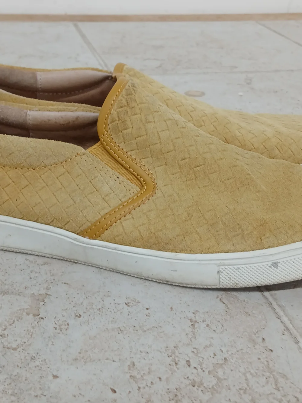 Sam Edelman Men's Slip-On Loafers in Mustard Yellow